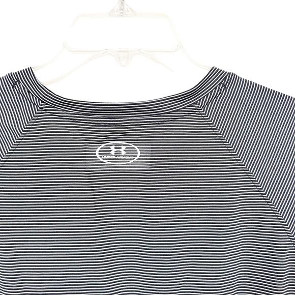 Under Armour Black Striped Loose Fit T Shirt Sz XL - Picture 4 of 5